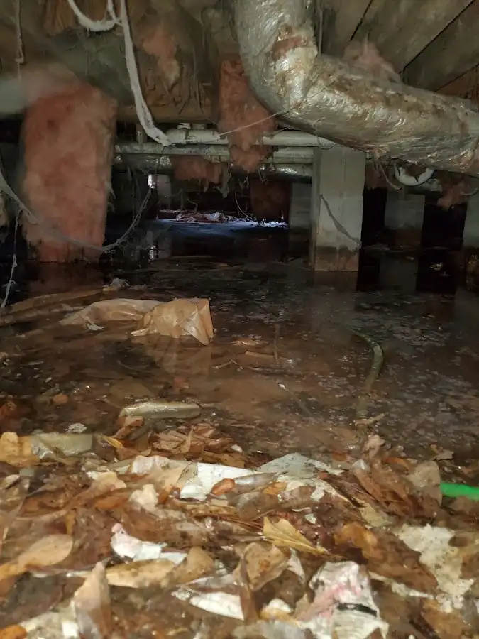 Crawl space flood assessment for Commercial Water Damage Restoration in Villa Rica