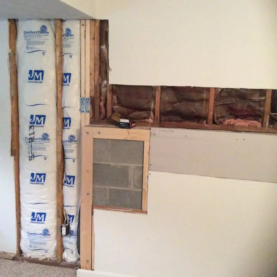 Wall insulation replacement during Basement Flood Cleanup in Villa Rica